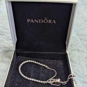 Pandora Silver Tennis Bracelet with Sparkling Stones